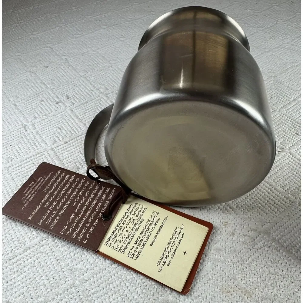 Williams-Sonoma Stainless Steel BBQ Sauce Pot Handle & Silicone Basting Brush‎